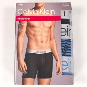 Calvin Klein Men’s 3 Pack Boxer Brief LARGE Microfiber Wicking‎ Soft NP2214R-422